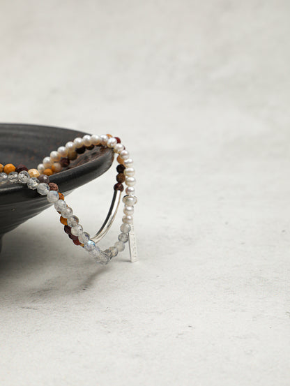 Silver Mist · Warm Isle Triple-Wrap Bracelet
