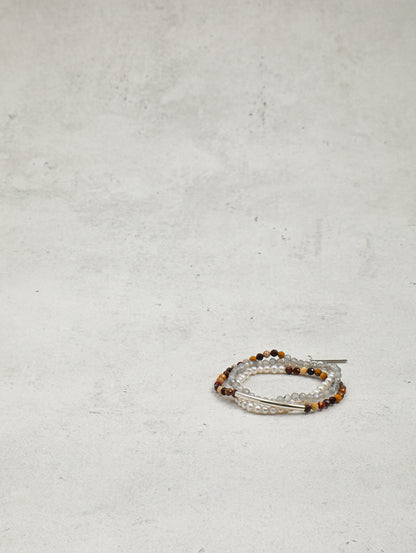 Silver Mist · Warm Isle Triple-Wrap Bracelet