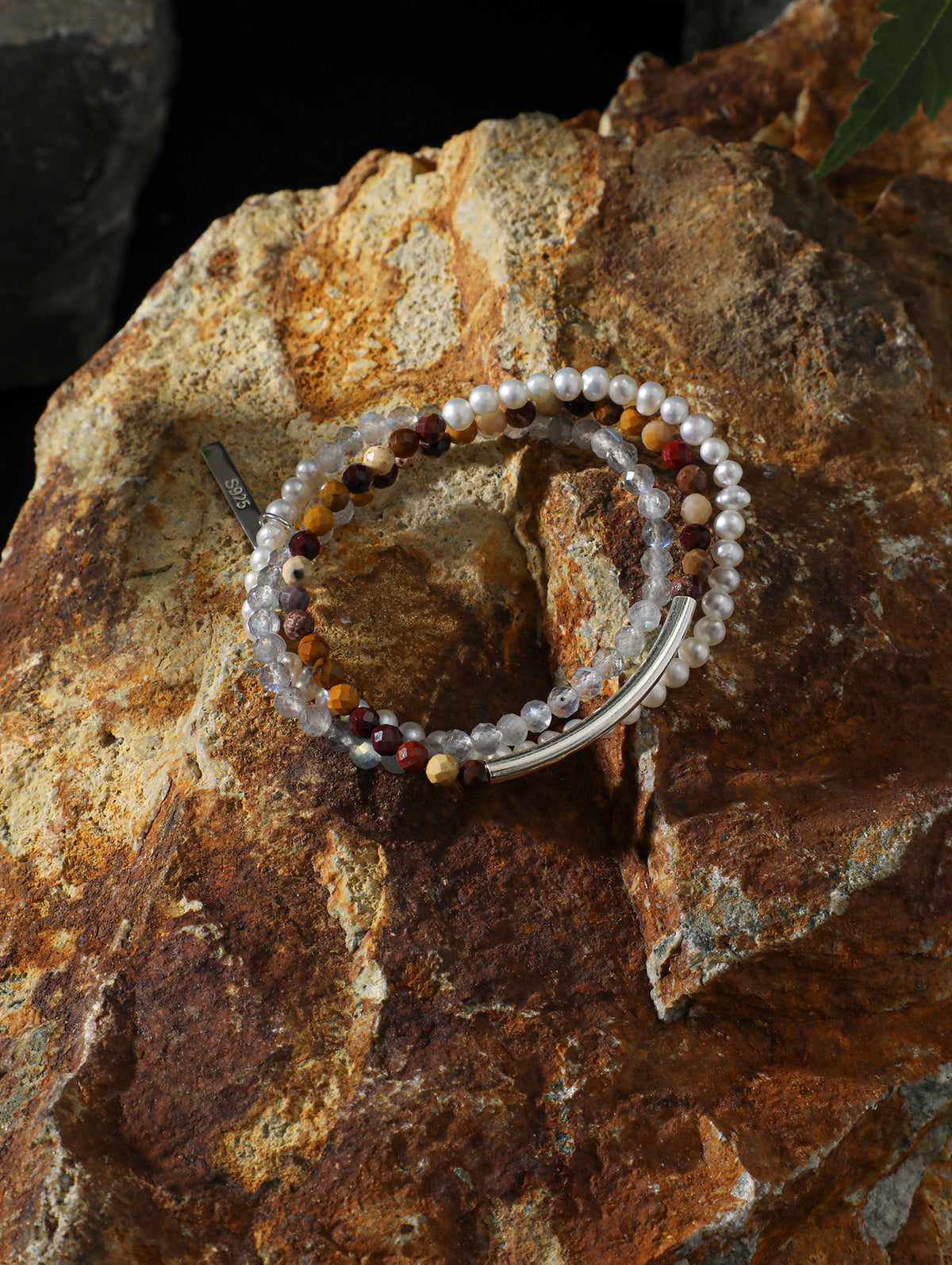 Silver Mist · Warm Isle Triple-Wrap Bracelet