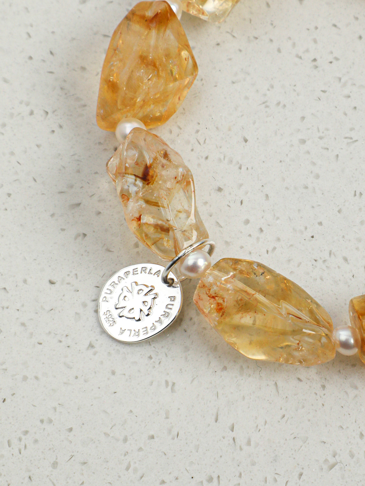 Golden Facet · Pearl Glow Bracelet