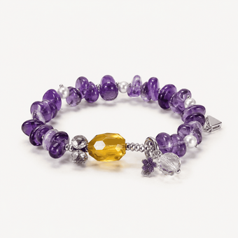 Amethyst & Citrine Golden Purpose Bracelet