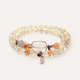 Gray Moonstone & Clear Quartz Bracelet