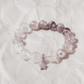 Peach Crystal, Clear Quartz & Amethyst Star Bracelet