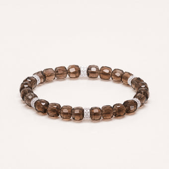 Smoky Quartz Grounded Edge Bracelet