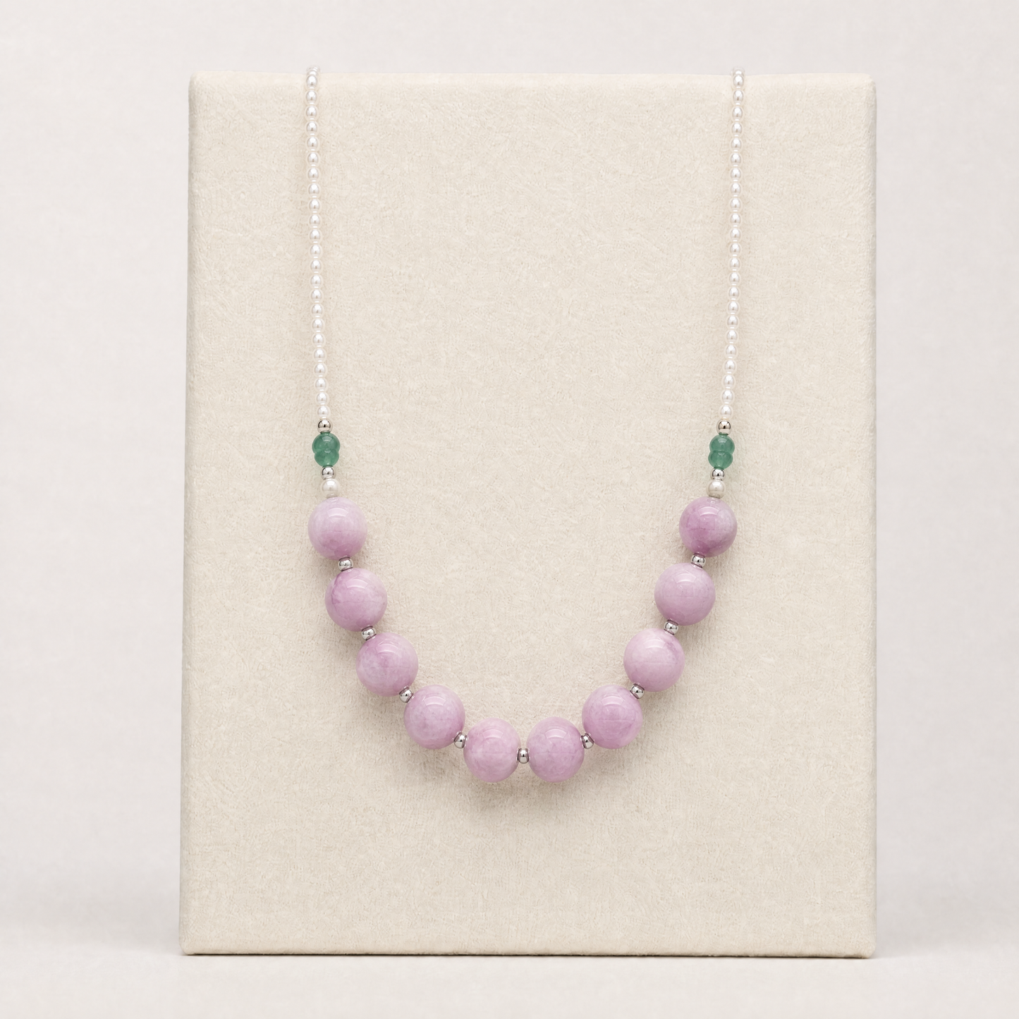 Kunzite Pearl Bloom Necklace