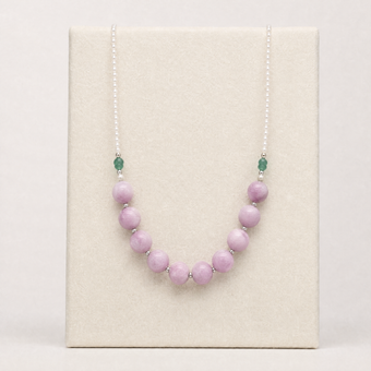 Kunzite Pearl Bloom Necklace