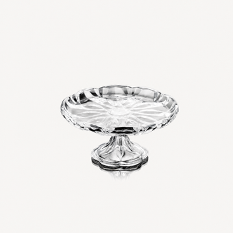 Prism Petal Glass Pedestal Bowl