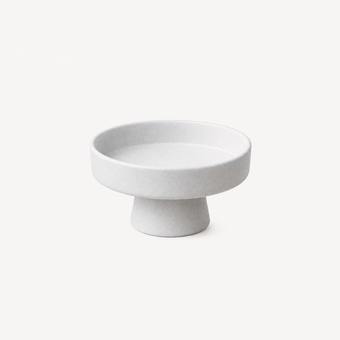 Cloudveil White Pedestal Bowl