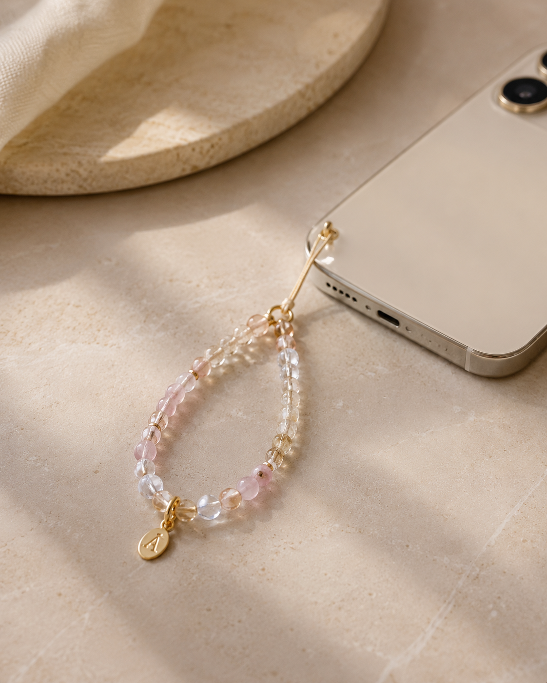 Crystal phone charm feng shui accessory