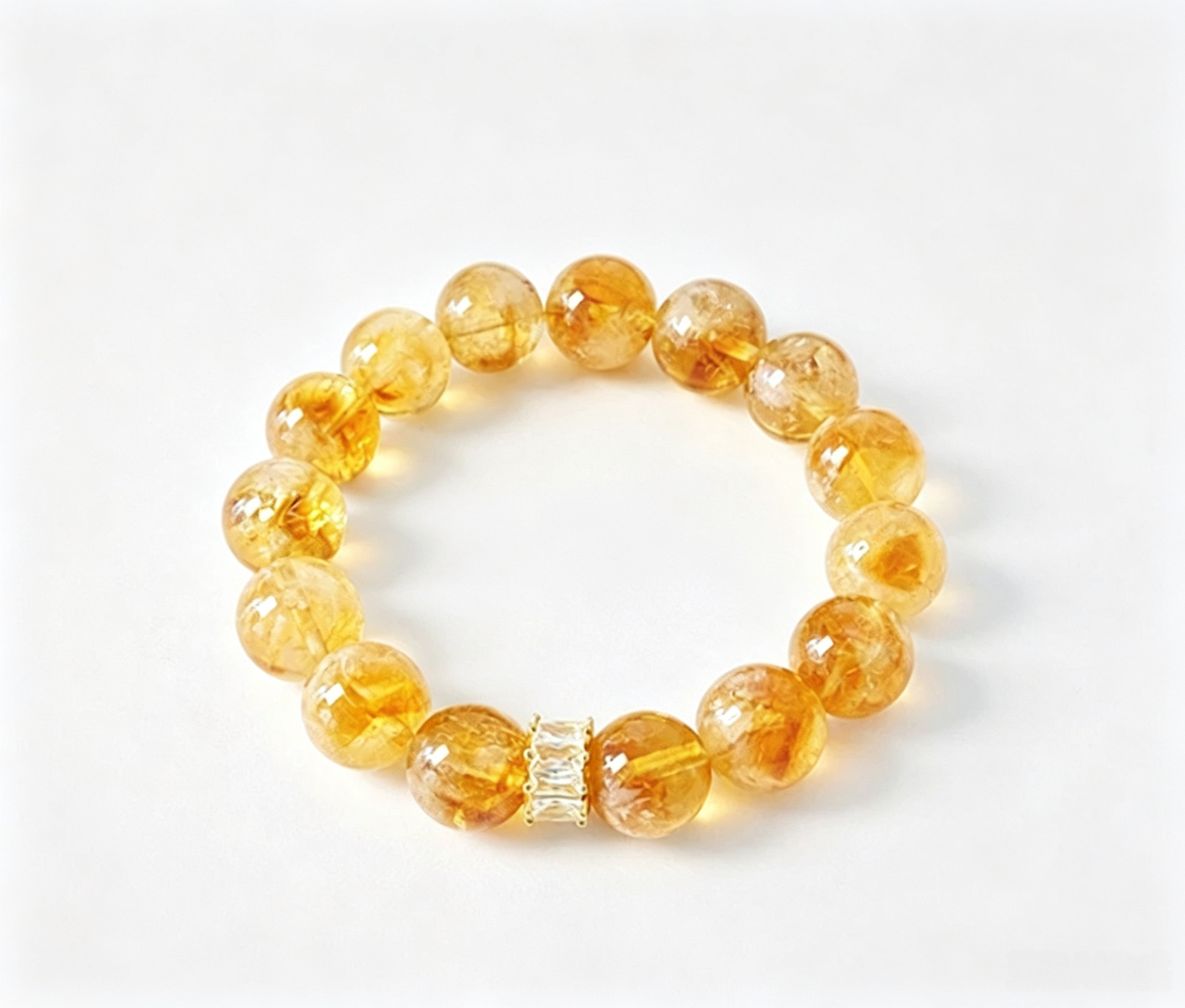 Golden Phantom Quartz Bracelet