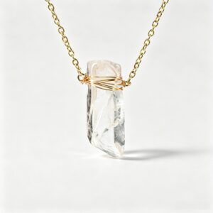 Raw Clear Quartz Pendant Necklace