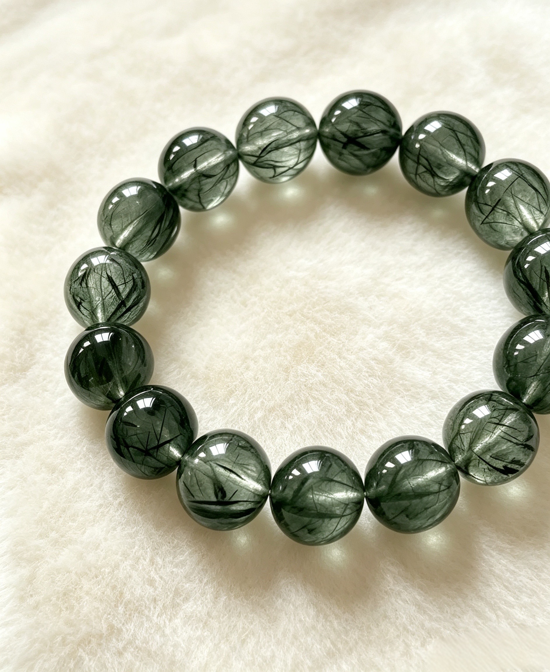 Green Rutilated Quartz Bracelet - Image 2