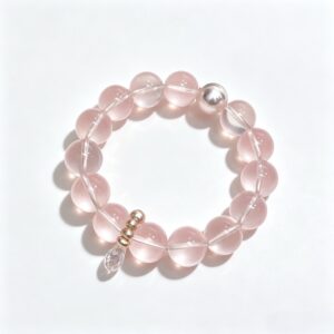 Rose Quartz Beaded Chain Bracelet