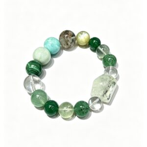 Green Strawberry Quartz & Fluorite Bracelet