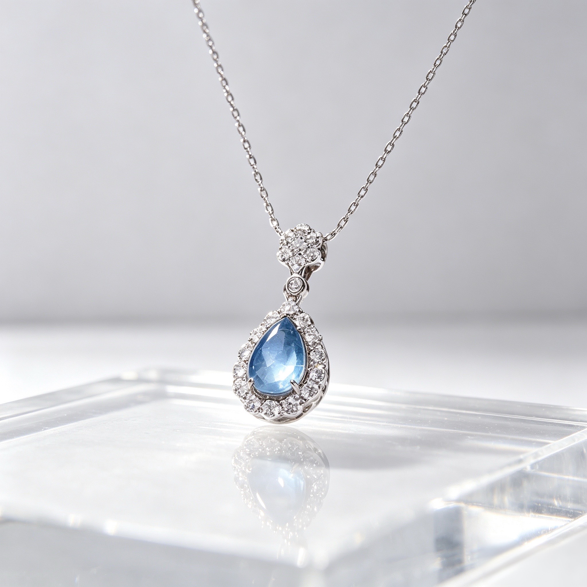 Aquamarine Pendant Necklace - Image 2