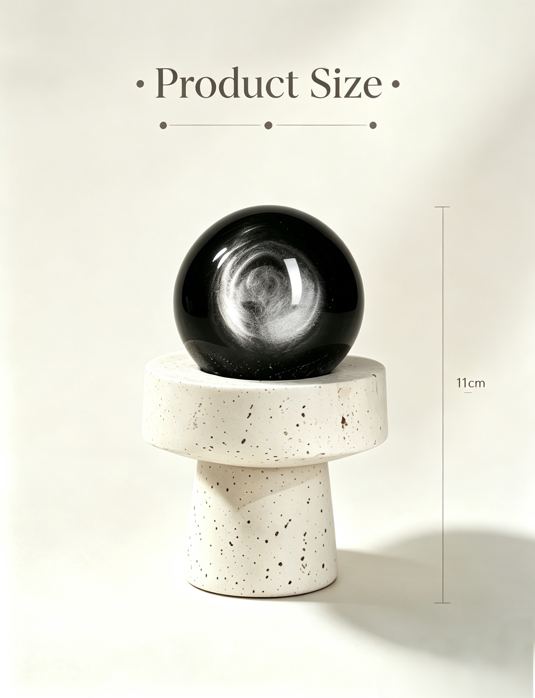 Silver Sheen Obsidian Protection Sphere - Image 2