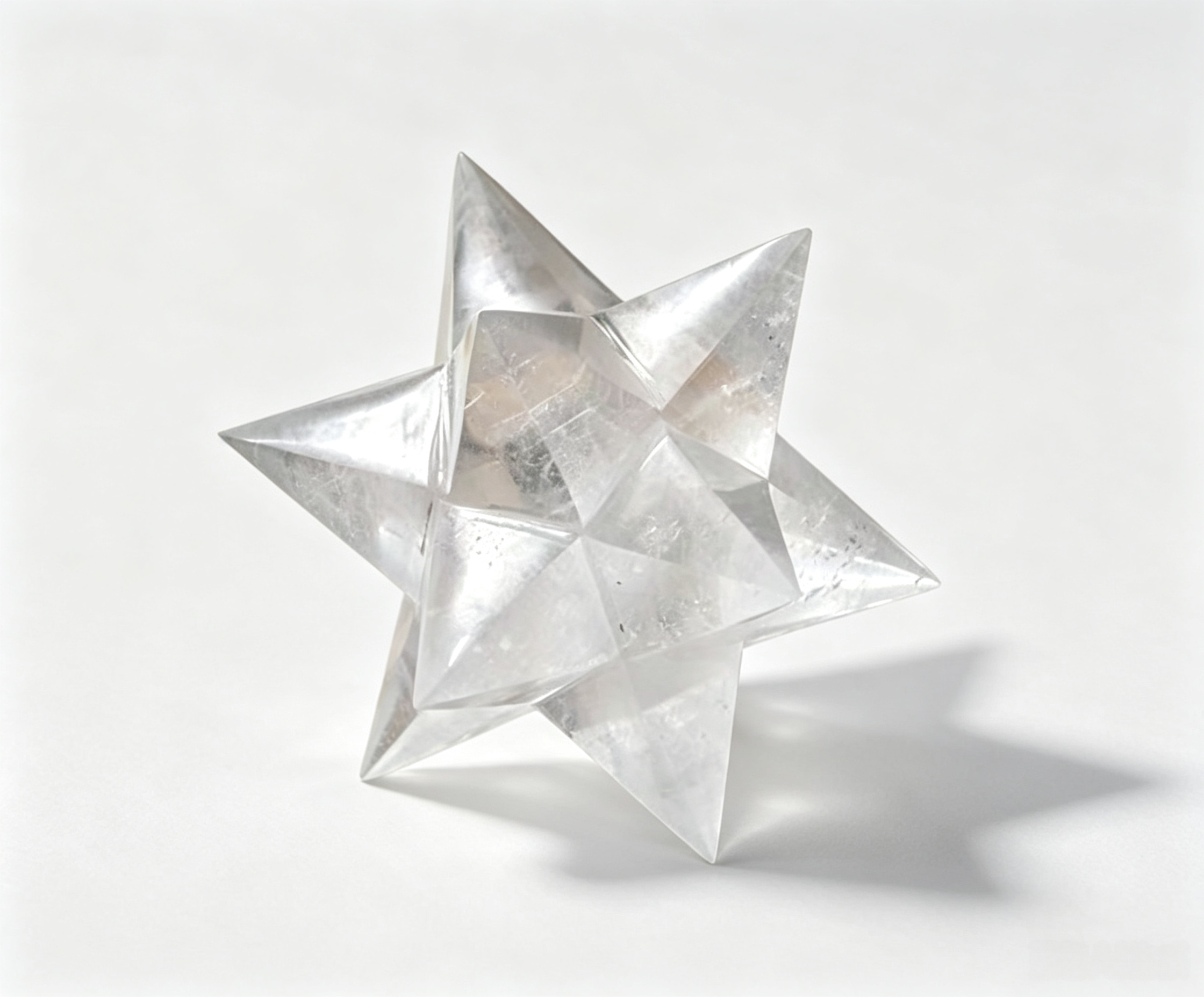Clear Quartz Merkaba Star