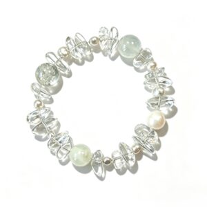 Clear Quartz & Pearl Bracelet