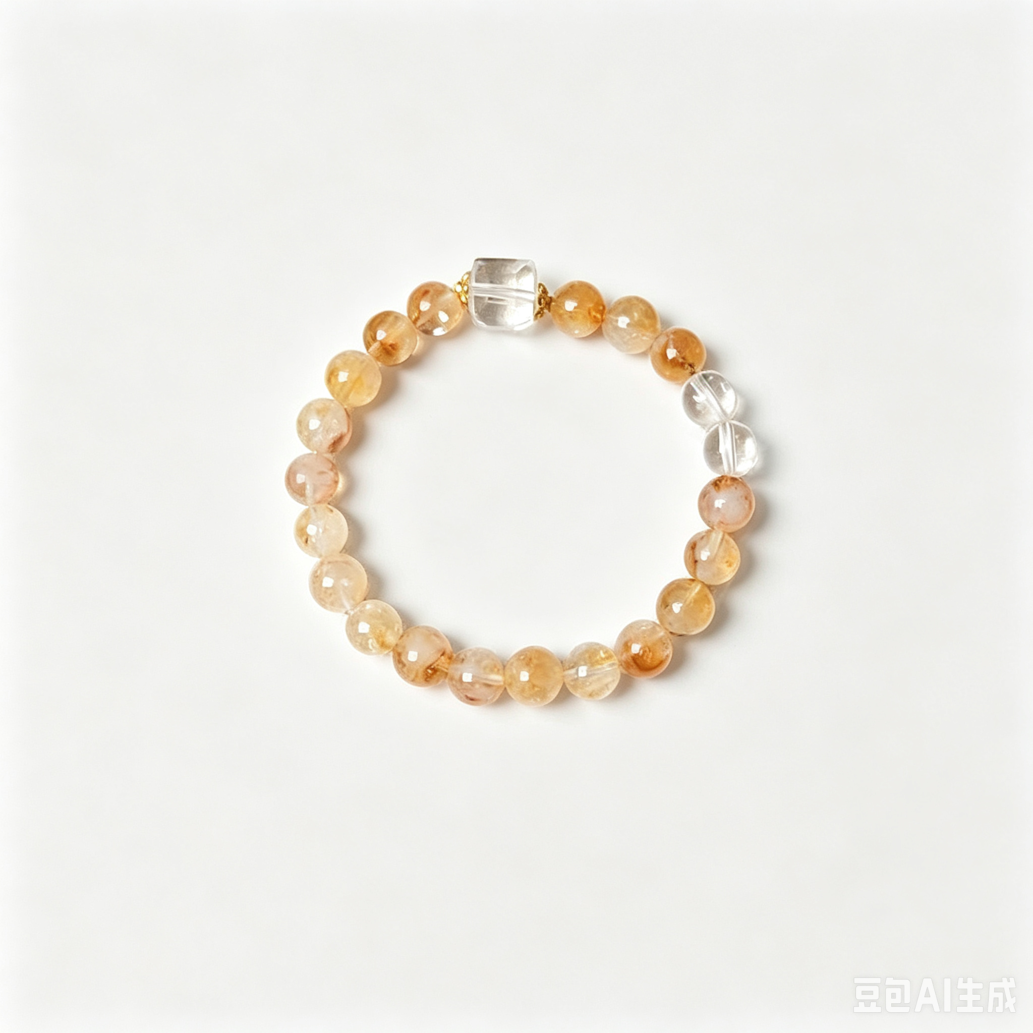 Golden Phantom Quartz Bracelet