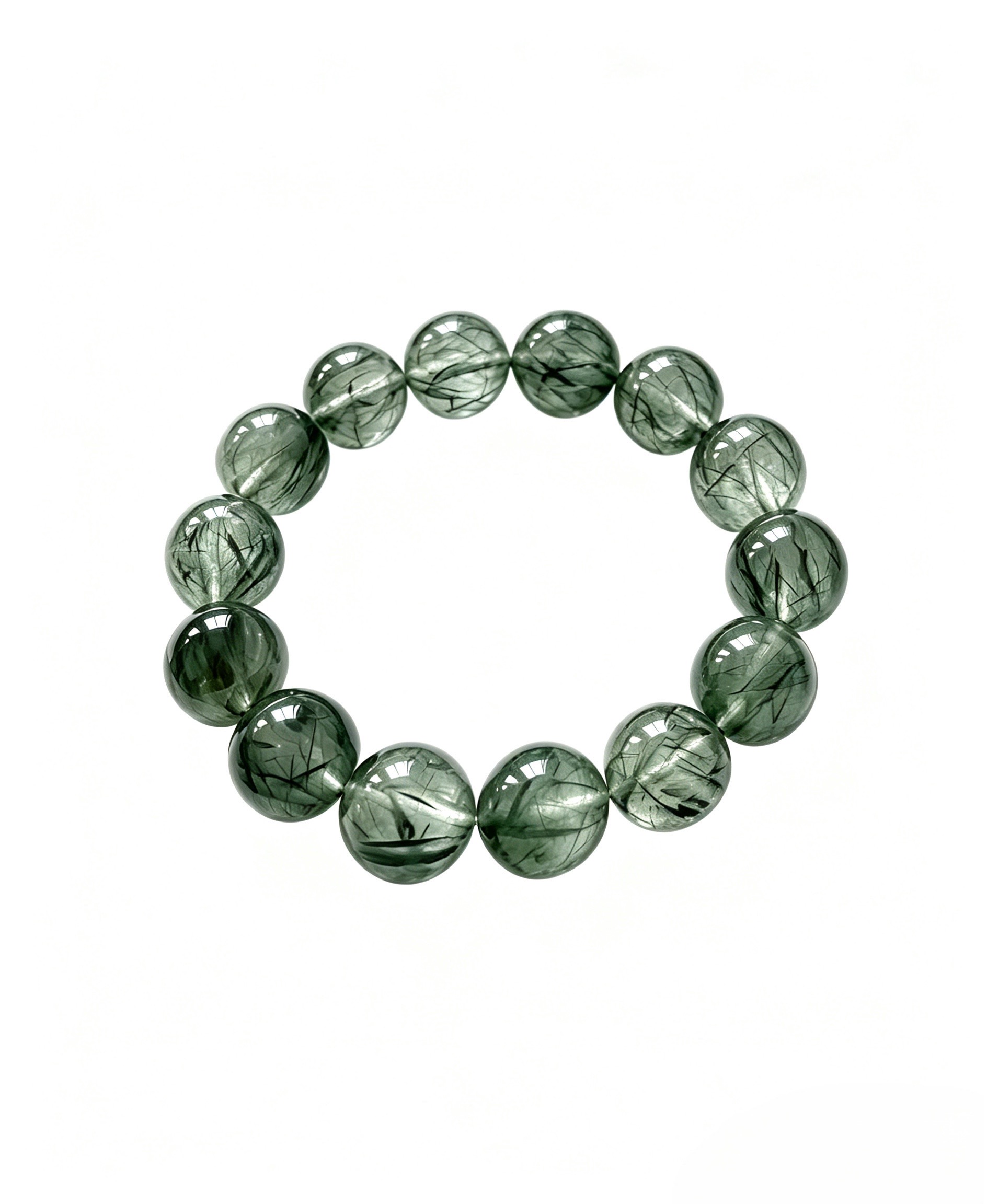 Green Rutilated Quartz Bracelet