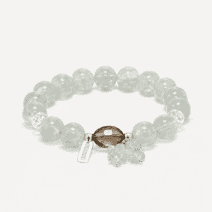 Rhyolite, Green Fluorite & Tea Rose Quartz Bracelet