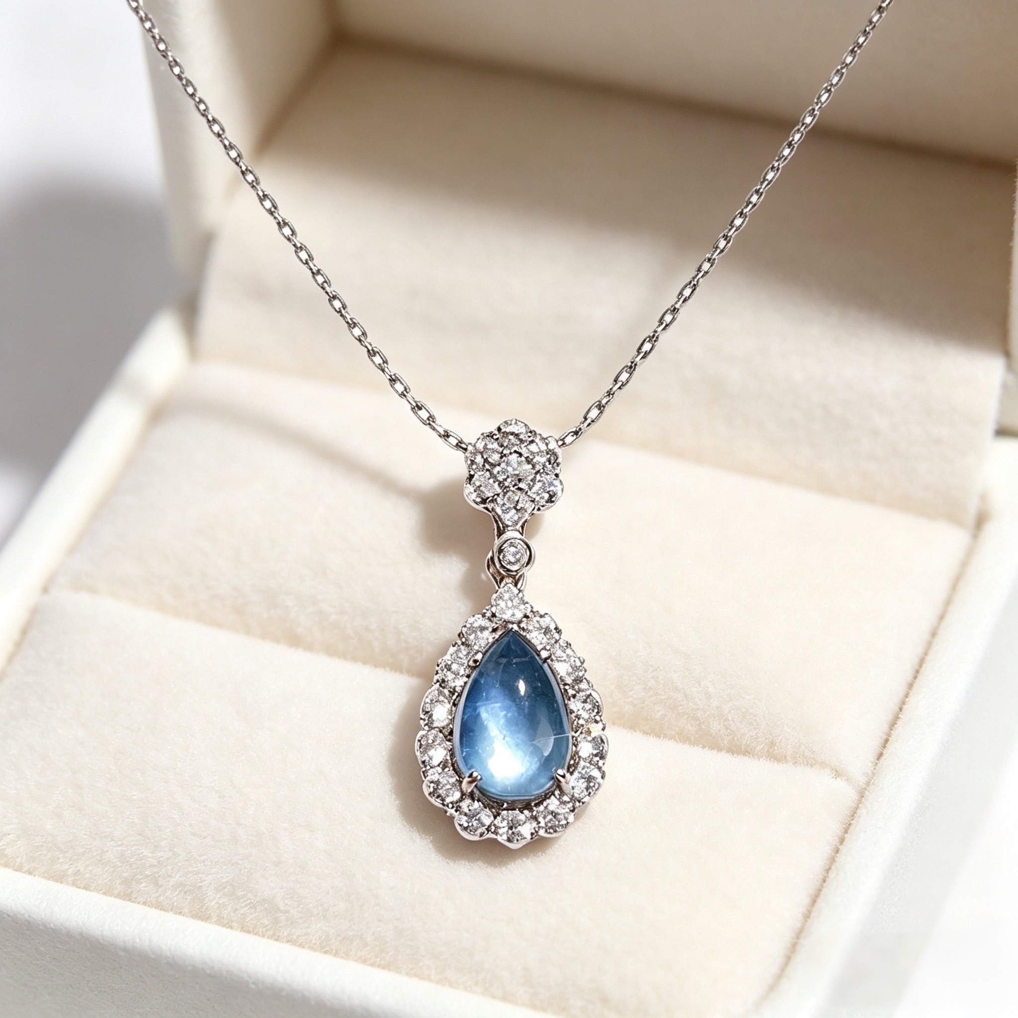 Aquamarine Pendant Necklace - Image 3