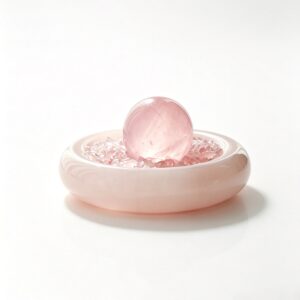 Love Vessel Rose Quartz Sphere Decor