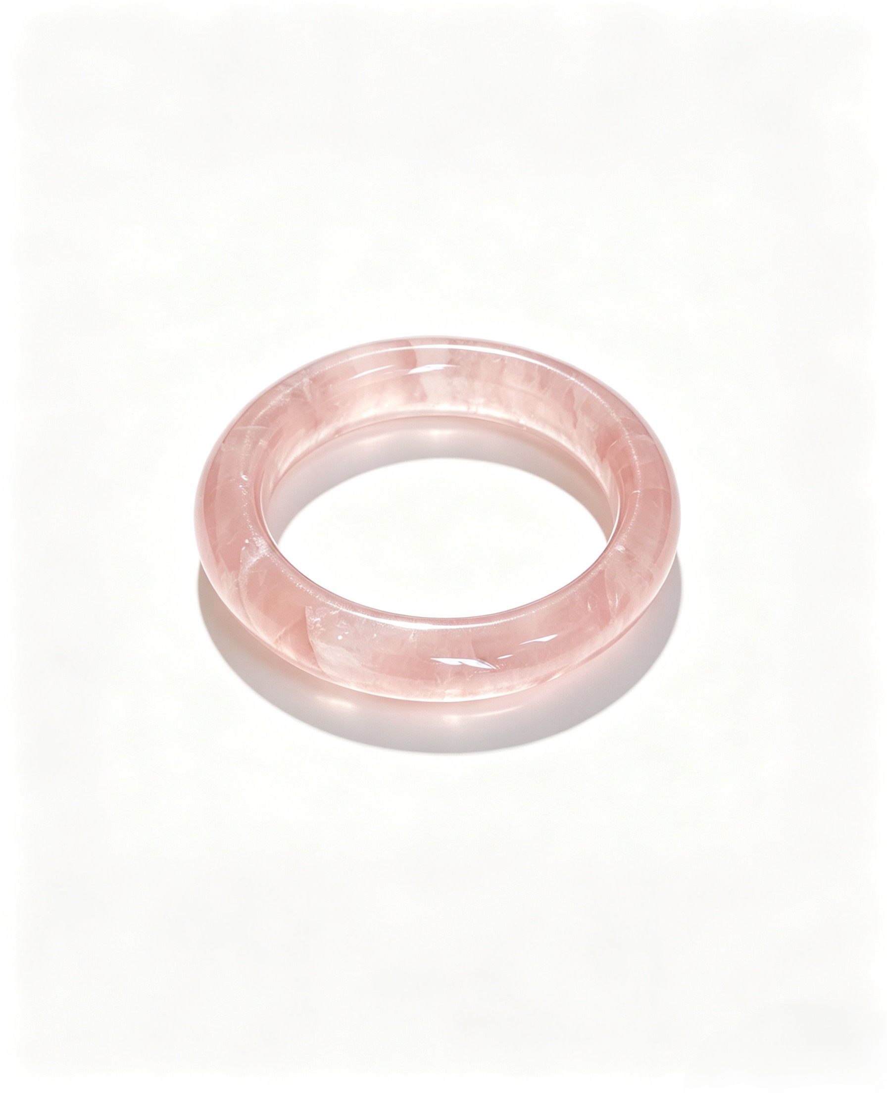 Solid Rose Quartz Bangle