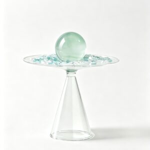 Grade 5A Green Fluorite Sphere Display