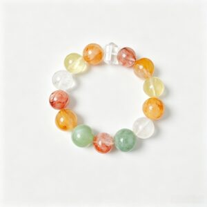 Citrine & Flower Agate Mixed Bracelet