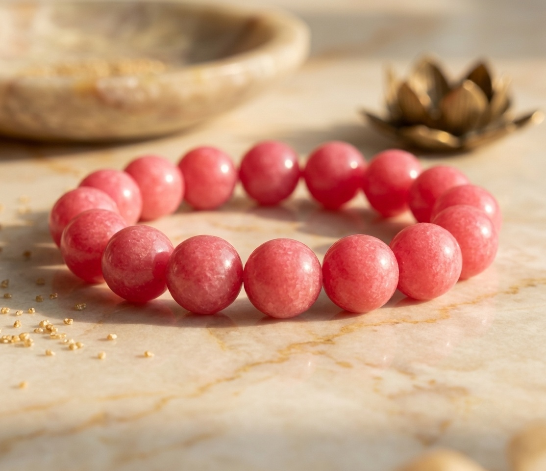 Rhodonite Love Bracelet – 14mm - Image 2