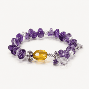 Amethyst & Citrine Golden Purpose Bracelet